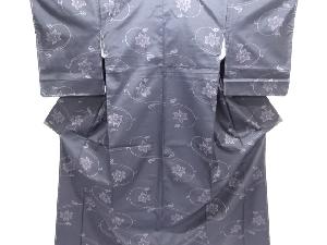 未使用品　花唐草模様織り出し西陣伝承紬着物